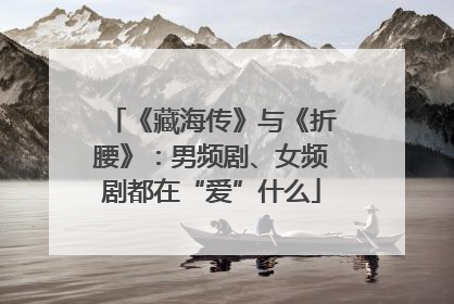 《藏海传》与《折腰》：男频剧、女频剧都在“爱”什么