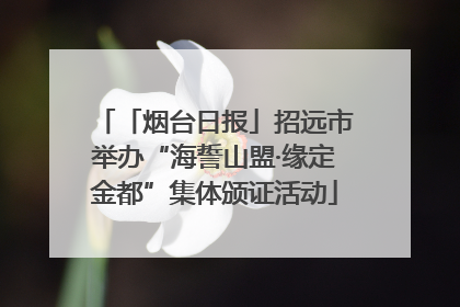 「烟台日报」招远市举办“海誓山盟·缘定金都”集体颁证活动