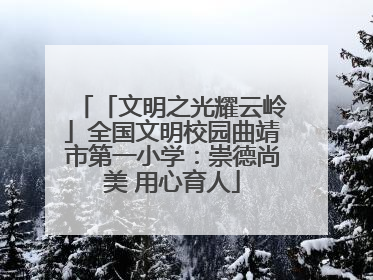 「文明之光耀云岭」全国文明校园曲靖市第一小学：崇德尚美 用心育人