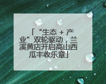 “生态 + 产业”双轮驱动，兰溪黄店开启高山西瓜丰收乐章