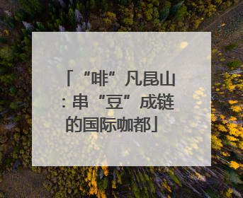 “啡”凡昆山：串“豆”成链的国际咖都