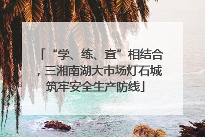 “学、练、查”相结合，三湘南湖大市场灯石城筑牢安全生产防线