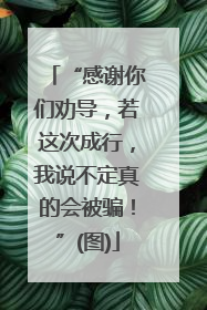 “感谢你们劝导，若这次成行，我说不定真的会被骗！”(图)