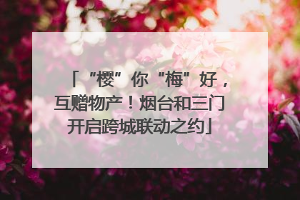 “樱”你“梅”好，互赠物产！烟台和三门开启跨城联动之约
