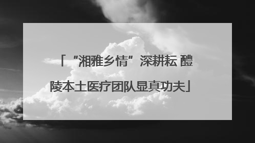 “湘雅乡情”深耕耘 醴陵本土医疗团队显真功夫