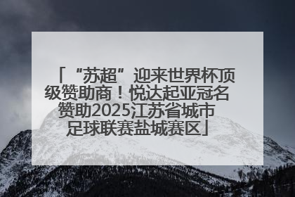 “苏超”迎来世界杯顶级赞助商！悦达起亚冠名赞助2025江苏省城市足球联赛盐城赛区