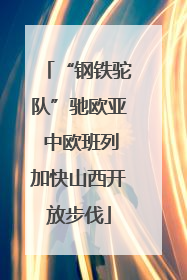“钢铁驼队”驰欧亚 中欧班列加快山西开放步伐