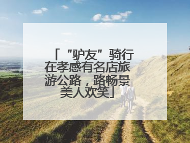 “驴友”骑行在孝感有名店旅游公路，路畅景美人欢笑