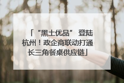 “黑土优品” 登陆杭州！政企商联动打通长三角餐桌供应链