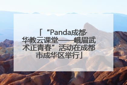 “Panda成都·华教云课堂——峨眉武术正青春”活动在成都市成华区举行