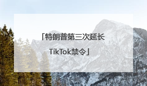特朗普第三次延长TikTok禁令