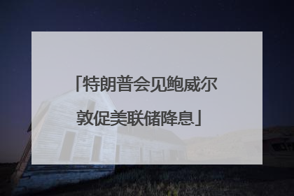 特朗普会见鲍威尔 敦促美联储降息
