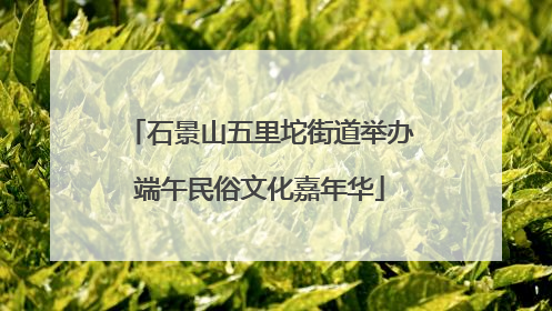 石景山五里坨街道举办端午民俗文化嘉年华