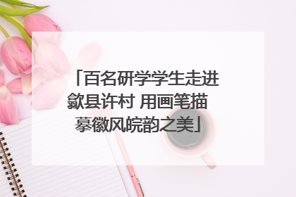 百名研学学生走进歙县许村 用画笔描摹徽风皖韵之美