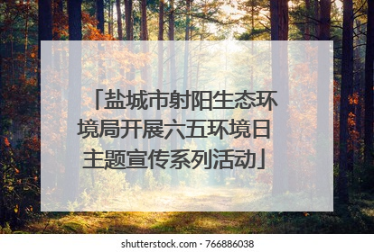 盐城市射阳生态环境局开展六五环境日主题宣传系列活动