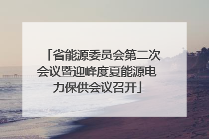 省能源委员会第二次会议暨迎峰度夏能源电力保供会议召开