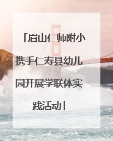 眉山仁师附小携手仁寿县幼儿园开展学联体实践活动