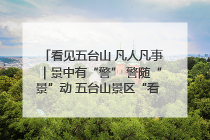 看见五台山 凡人凡事｜景中有“警” 警随“景”动 五台山景区“看得见”的平安守护