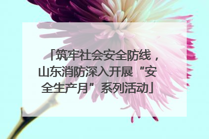 筑牢社会安全防线，山东消防深入开展“安全生产月”系列活动