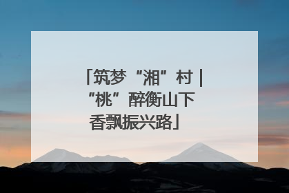筑梦“湘”村｜“桃”醉衡山下 香飘振兴路