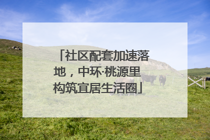 社区配套加速落地，中环·桃源里构筑宜居生活圈