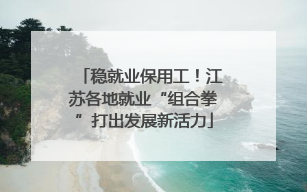 稳就业保用工！江苏各地就业“组合拳”打出发展新活力