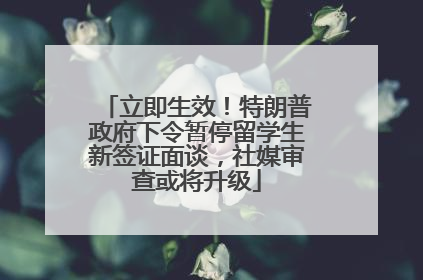 立即生效！特朗普政府下令暂停留学生新签证面谈，社媒审查或将升级