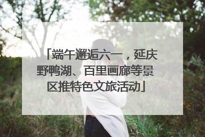 端午邂逅六一，延庆野鸭湖、百里画廊等景区推特色文旅活动
