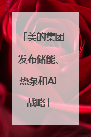 美的集团发布储能、热泵和AI战略