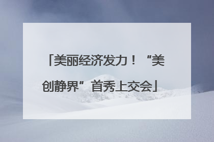 美丽经济发力！“美创静界”首秀上交会