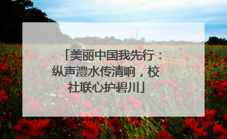 美丽中国我先行：纵声澧水传清响，校社联心护碧川