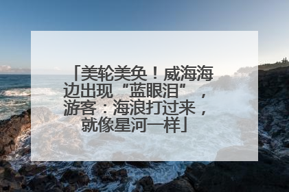 美轮美奂！威海海边出现“蓝眼泪”，游客：海浪打过来，就像星河一样