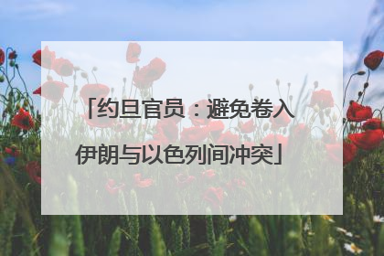 约旦官员：避免卷入伊朗与以色列间冲突