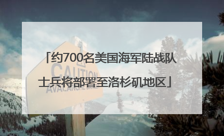 约700名美国海军陆战队士兵将部署至洛杉矶地区