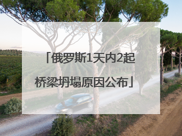 俄罗斯1天内2起桥梁坍塌原因公布
