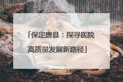 保定唐县：探寻医院高质量发展新路径