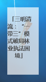 三明清流：“一带三”模式破局林业执法困境