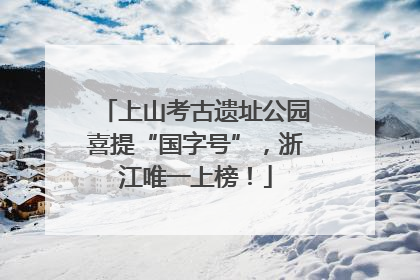 上山考古遗址公园喜提“国字号”，浙江唯一上榜！