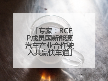 专家：RCEP成员国新能源汽车产业合作驶入共赢快车道