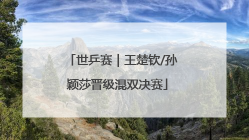 世乒赛｜王楚钦/孙颖莎晋级混双决赛
