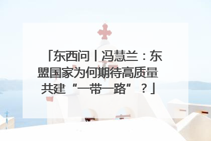 东西问丨冯慧兰：东盟国家为何期待高质量共建“一带一路”？
