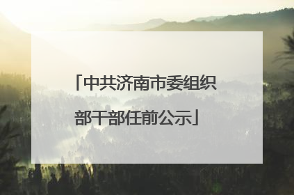 中共济南市委组织部干部任前公示