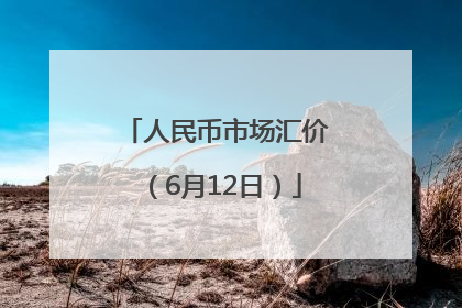 人民币市场汇价（6月12日）