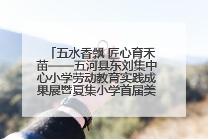 五水香飘 匠心育禾苗——五河县东刘集中心小学劳动教育实践成果展暨夏集小学首届美食节盛大举行