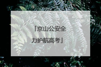 京山公安全力护航高考
