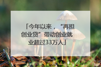今年以来，“再担创业贷”带动创业就业超过33万人