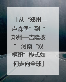 从“郑州—卢森堡”到“郑州—吉隆坡” 河南“双枢纽”模式如何走向全球