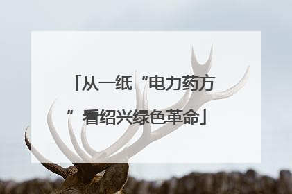 从一纸“电力药方”看绍兴绿色革命