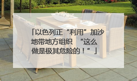 以色列正“利用”加沙地带地方组织  “这么做是极其危险的！”