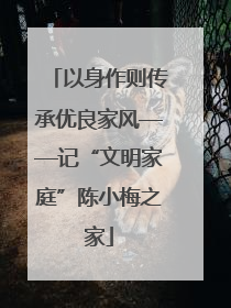 以身作则传承优良家风——记“文明家庭”陈小梅之家